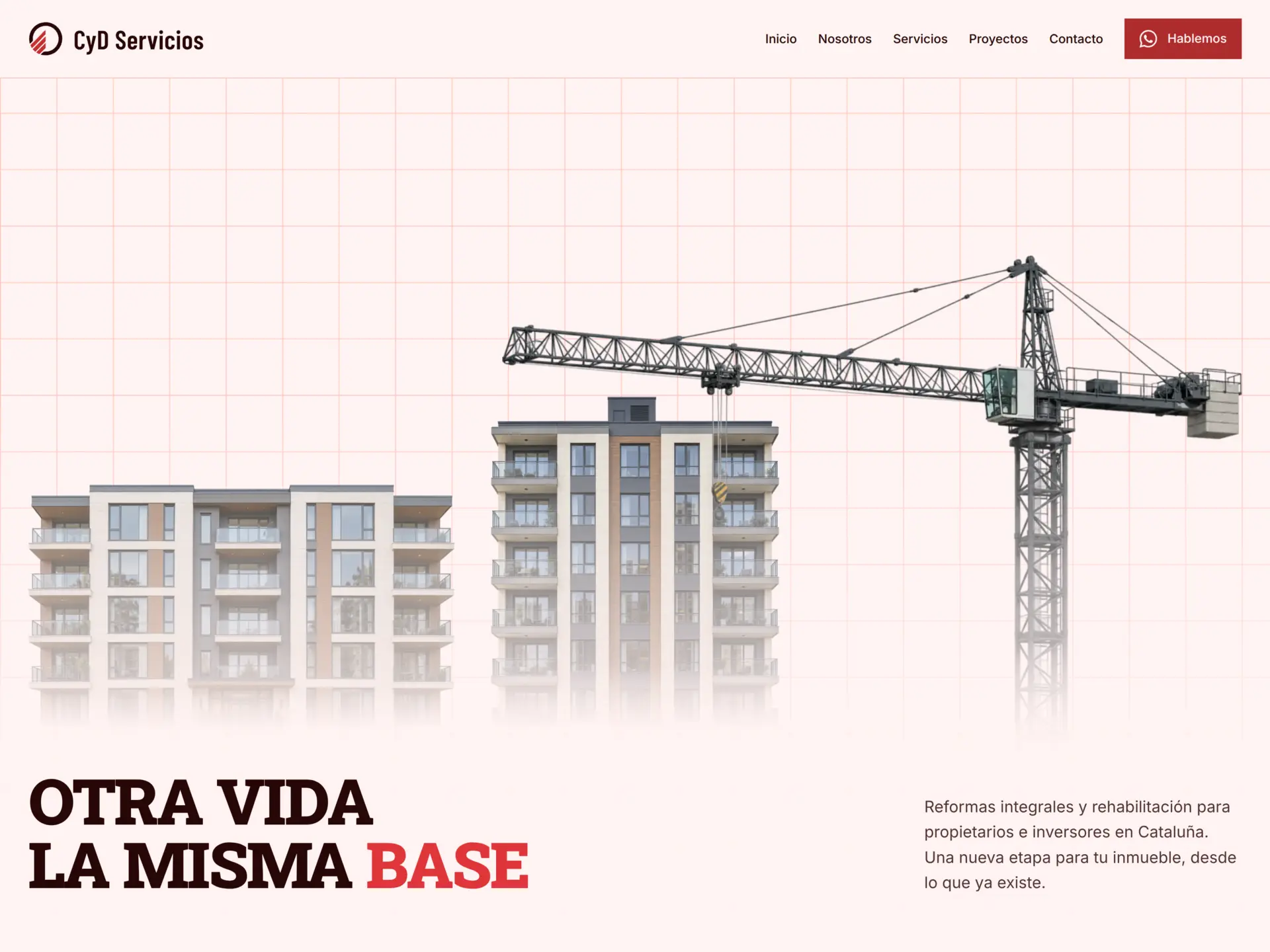 Captura de un proyecto web de Basalt Works: CyD Servicios