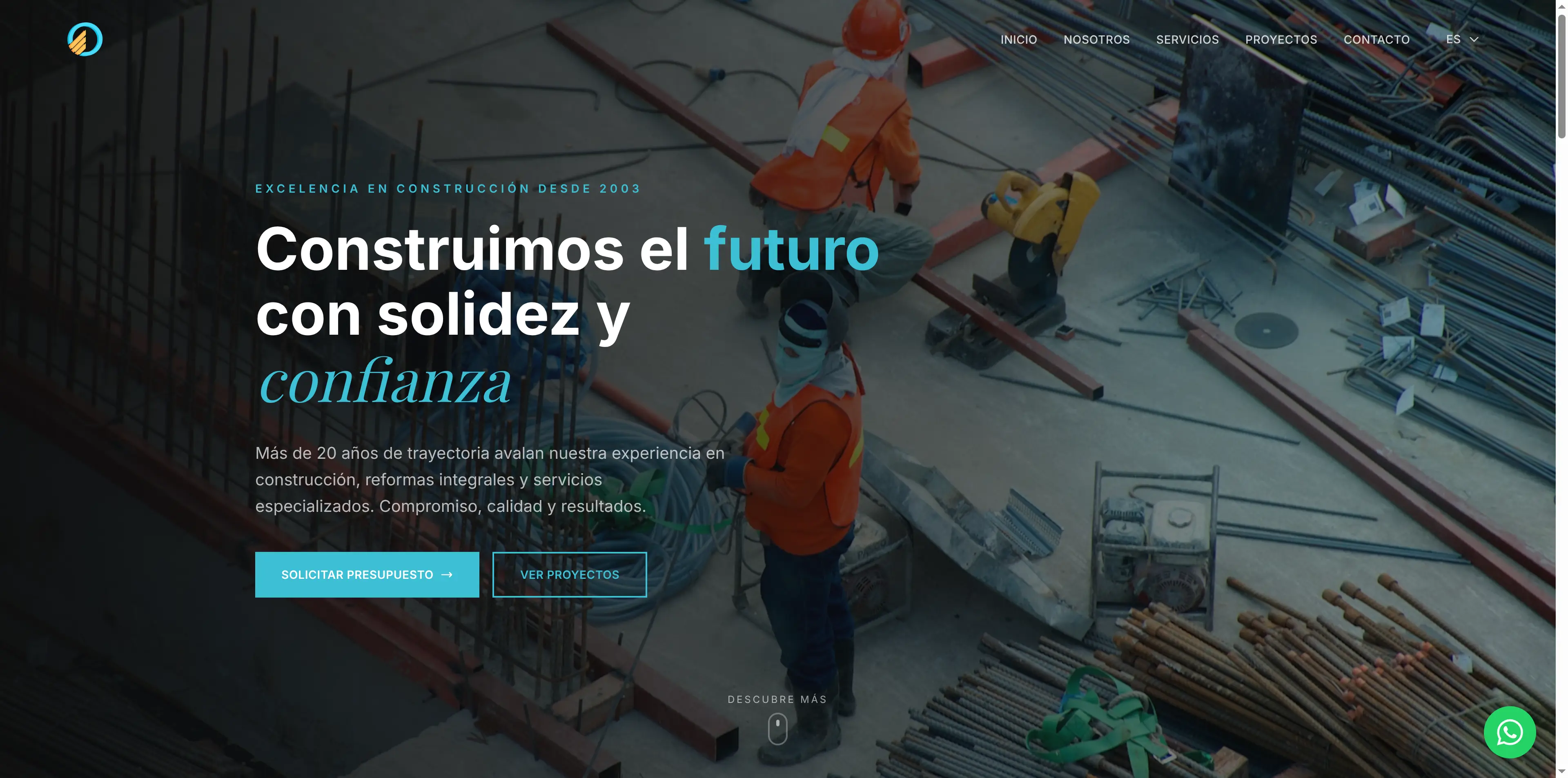 Screenshot of a Basalt Works web project: CyD Servicios